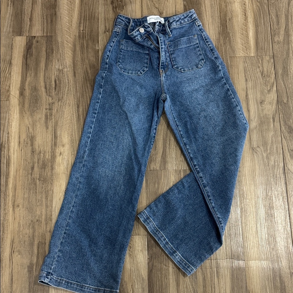 Just Black Women's Wide Leg Jeans in Classic Blue